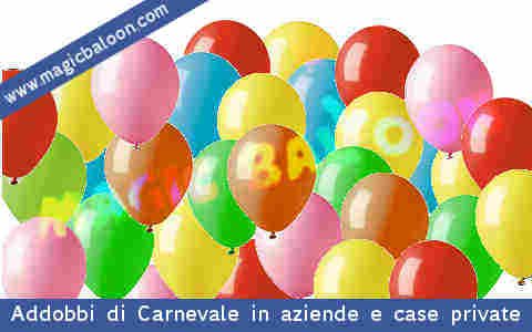 Allestimenti ed addobbi con palloncini e palloni per Carnevale palloncino gas elio Italia 