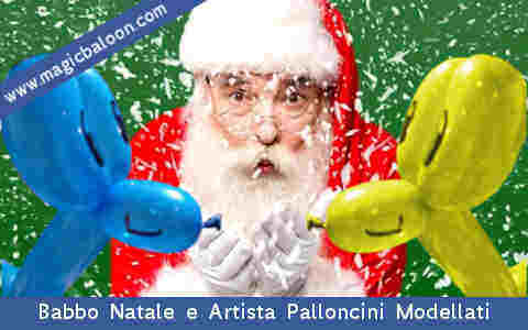 Palloncini Milano Palloncino Artista Balloon Art Babbo Natale Feste Natalizie Figure e creazioni con palloncini Allestimenti Addobbi Italia 