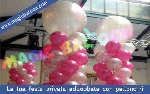 Allestimenti ed addobbi con palloncini e palloni per la tua festa privata