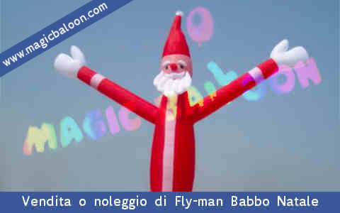 Noleggio e vendita di pupazzi animati fly-man sky dancer personalizzati e professionali palloni e palloncini allestimenti addobbi Milano Italia 