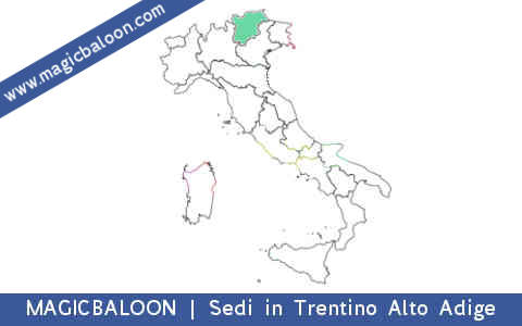www.magicbaloon.com allestimenti addobbi palloncini palloni palloncino - Sedi in Trentino Alto Adige nelle province di Trento e Bolzano