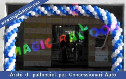 Servizi di realizzazione di Arco e Archi di palloncini servizio gonfiaggio con gas elio per inaugurazioni, feste aziendali, matrimonio, battesimi, cresime Italia 