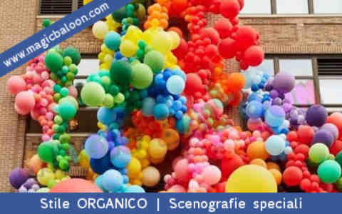 servizi allestimento addobbi scenografie con palloni e palloncini gas elio aria palloncini per agenzie eventi pubblicitarie tour promozionali stile organico