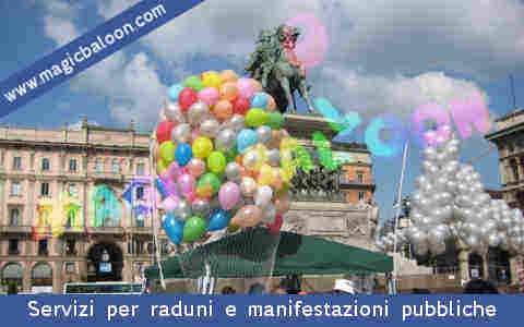 servizi di allestimento ed addobbi gonfiaggio palloni e palloncini ad elio per fiere, mostre, sagre paesane, concerti, eventi e manifestazioni pubbliche Italia 