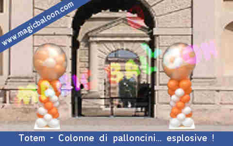 Servizi di realizzazione di Totem Colonne di palloncini servizio gonfiaggio con gas elio per inaugurazioni, feste aziendali, matrimonio, battesimi, cresime Italia 